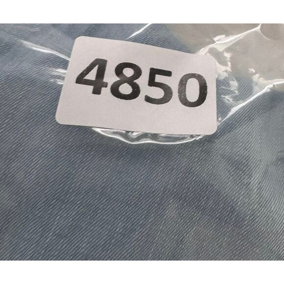 Jane + Delancey Large Lyocell Blue Short Sleeve Button Front Shirt Tie Back - Picture 8 of 8